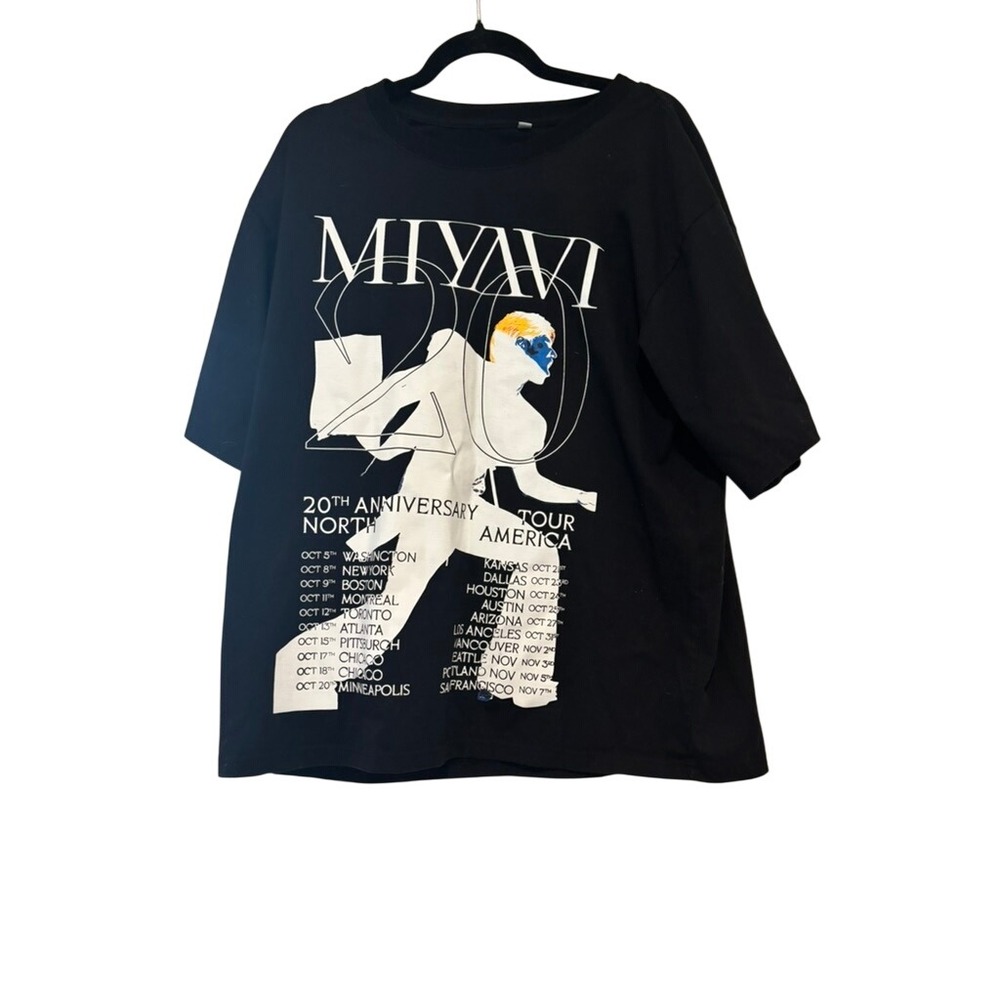 Miyavi sz XL 20th Anniversary Tour North America black tee shirt N